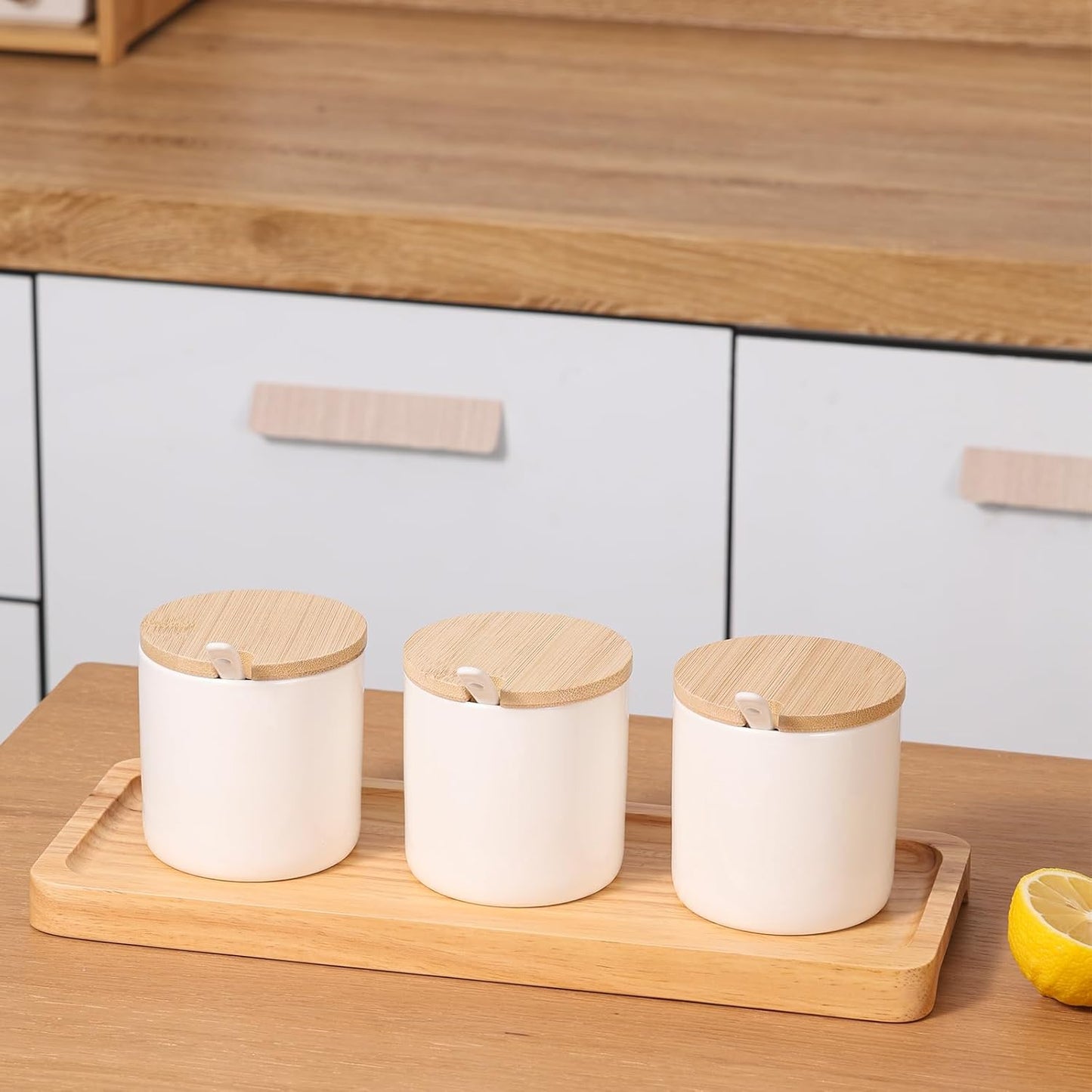 Rectangular Wooden Serving Tray, 13" x 5" with Side Handles, Natural Solid Wood Platter for Bread, Fruits, Snacks & Dessert, Modern Rustic Easy-to-Carry Tray for Home & Kitchen Use