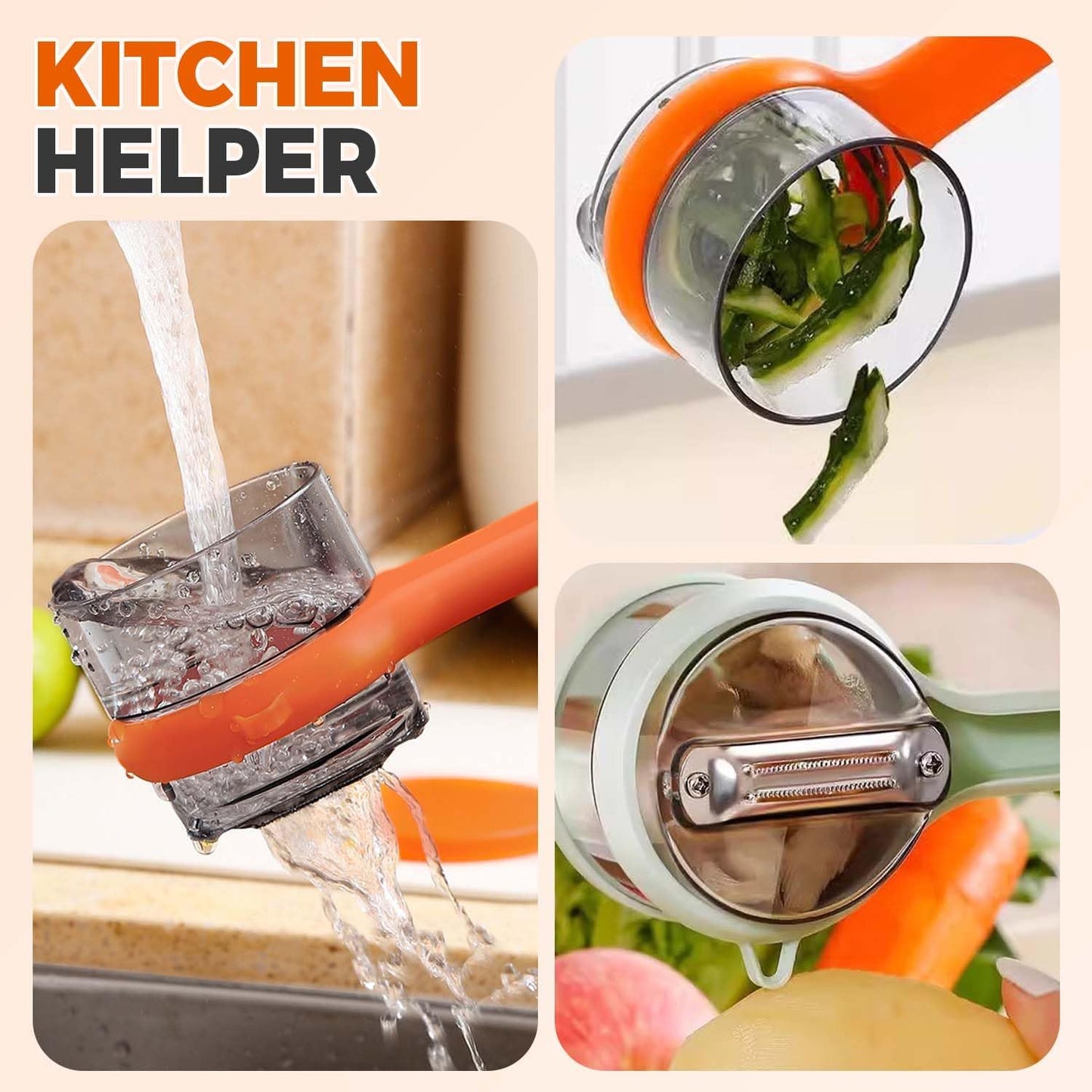 Vegetable Peeler with Container, 2025 New with Box Storage Kitchen Special Fruit Peeler, 2-in-1 Multifunctional Veggie Fruit Peeling Tool Easy to Use Kitchen Gadget (2 Pcs)