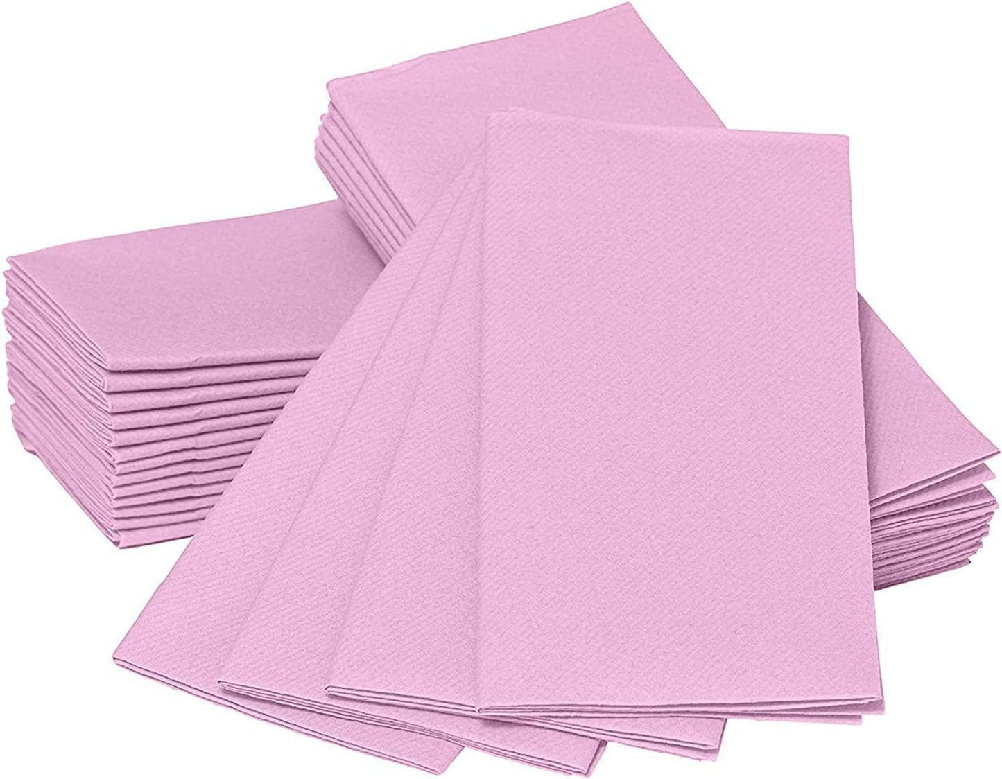 AMERICAN HOMESTEAD Paper Napkins - Pink Disposable Linen-Like Dinner Napkins - Restaurant-Quality Table Serviettes for Weddings, Parties, and Events - 15.75" x 15.75" - 50 Count