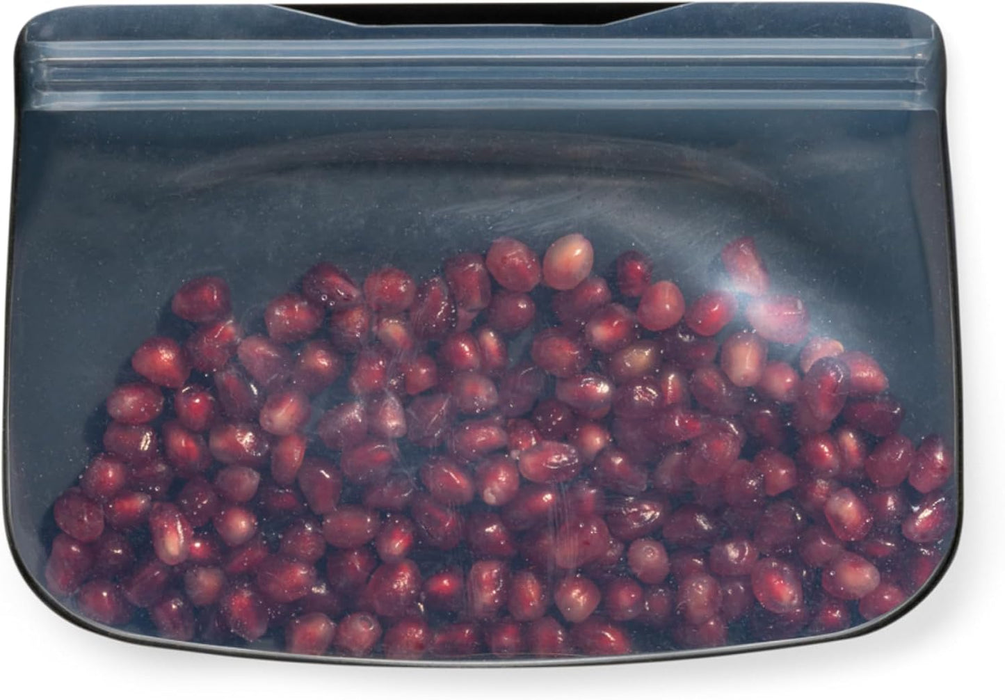 W&P Porter Silicone Reusable Storage Bag, Sandwich (10oz Flat), Charcoal, Food Storage Container, Microwave and Dishwasher Safe, Easy Cleaning