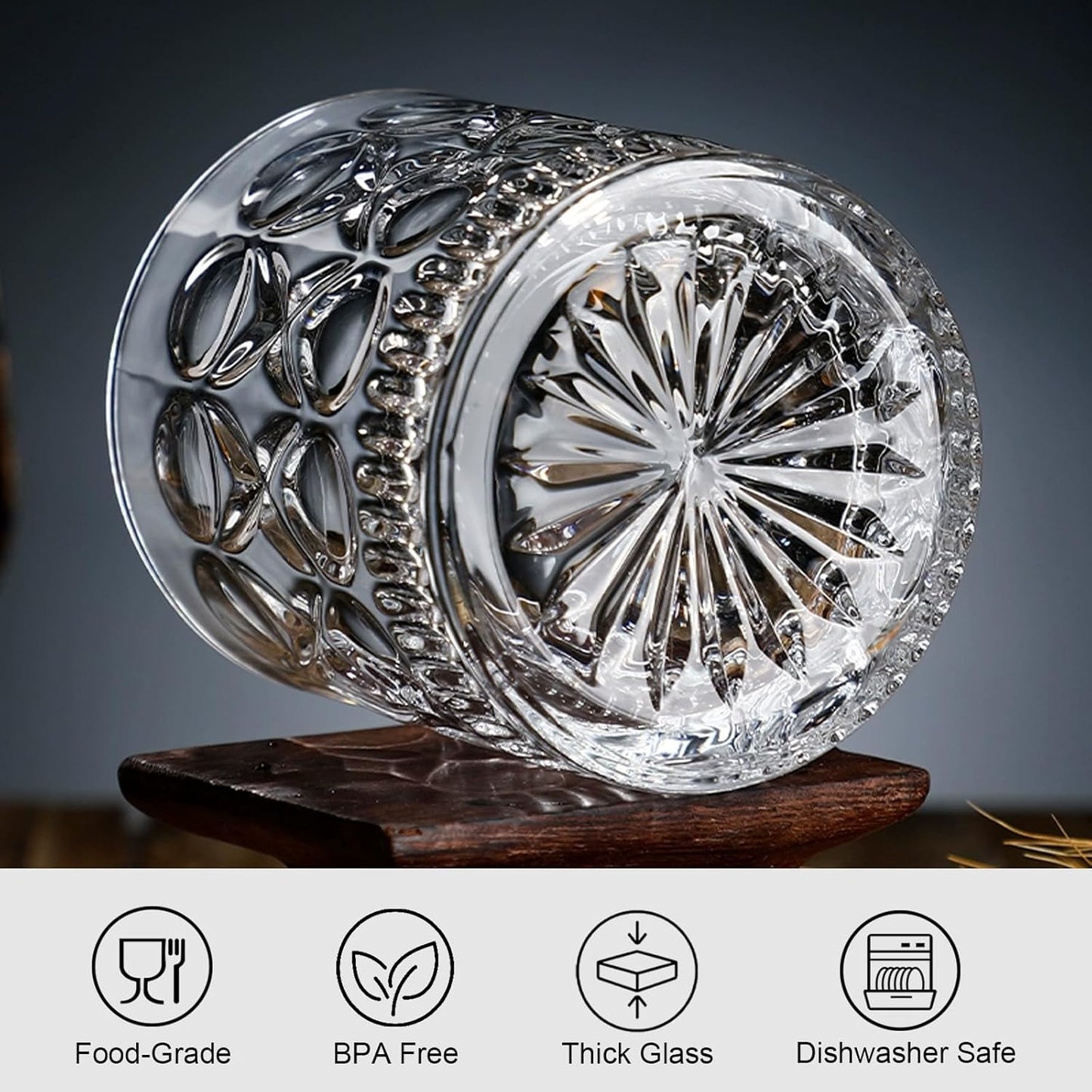 YULEER Drinking Glasses Set of 8, Glassware Drink Set, 4pcs 12oz Highballs and 4pcs 10oz Whiskey Glasses, Crystal Glass Cups Dishwasher Safe for Juice, Cocktail, Beer, and other Beverages