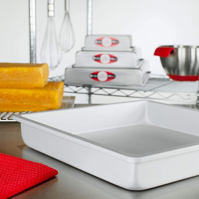 Fat Daddio's Anodized Aluminum Square Cake Pan, 12 x 2 Inch (Pack of 2)