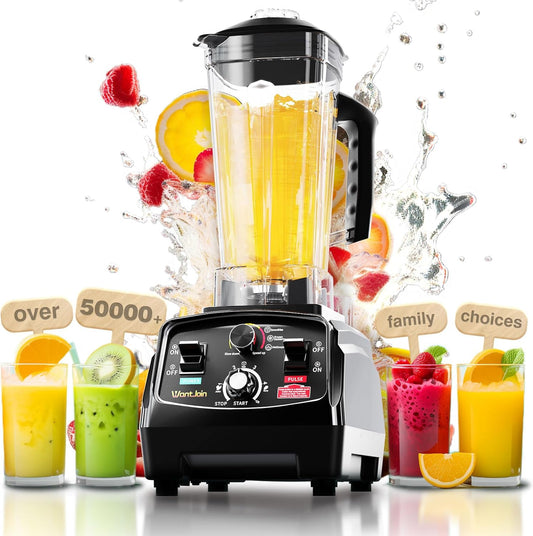 WantJoin Blender for Smoothies with 1800 Watt Motor Powerful Countertop Blenders for Kitchen 68OZ Large Capacity Smoothie Blender and Grinder Combo for Ice Crush Frozen Drinks Puree