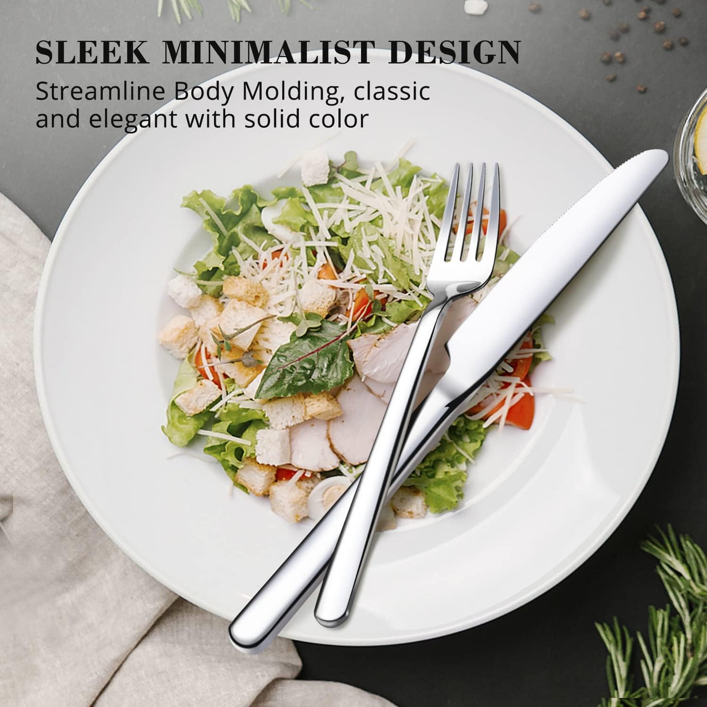 KINGSTONE Dinner Forks Set of 12, 8-Inch 18/10 Stainless Steel Forks Cutlery Table Forks for Home, Kitchen & Restaurant, Dishwasher Safe (Dinner Forks Set, 12-Piece)