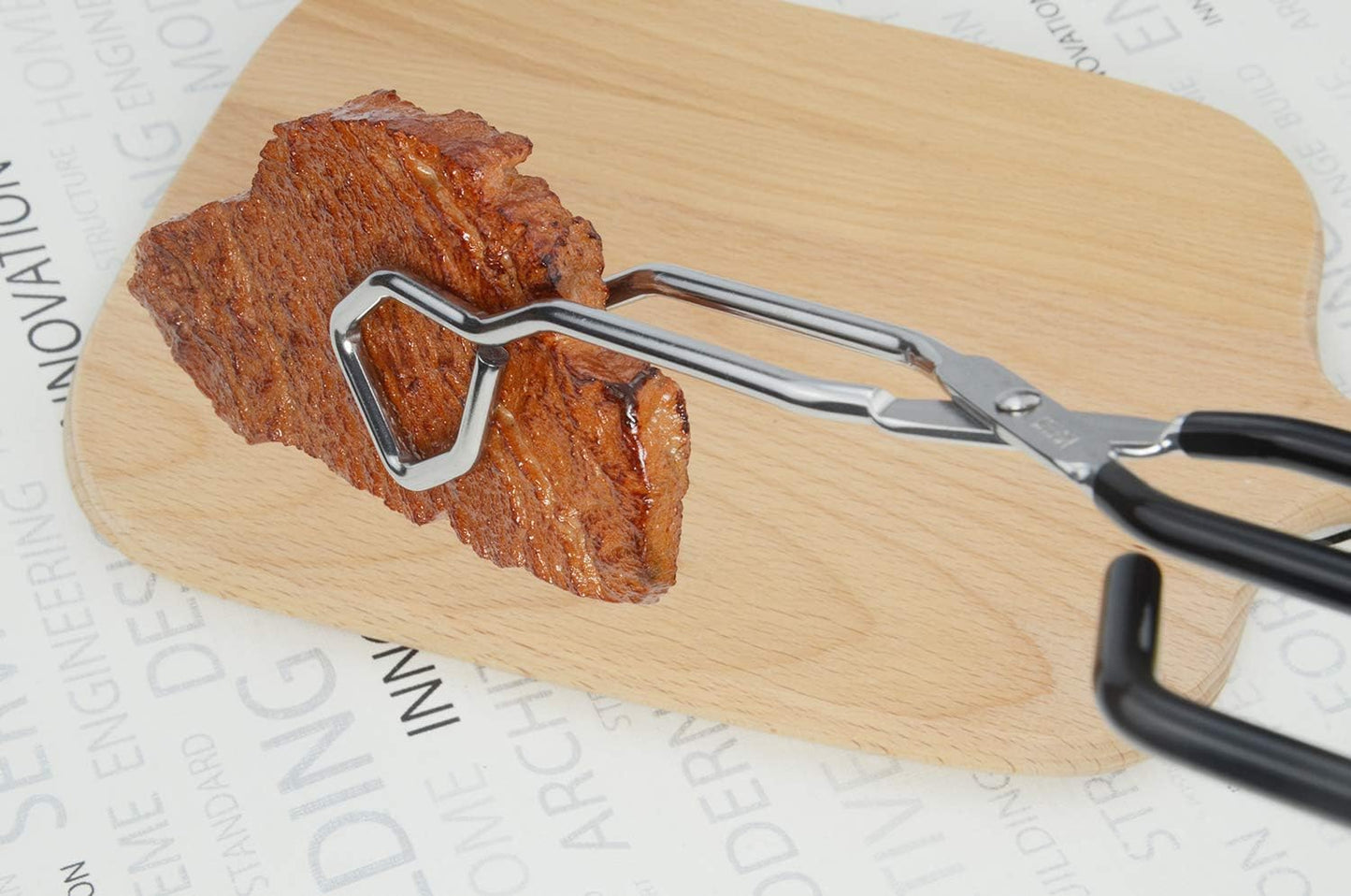 Scissor Cooking Tongs 11-Inch Stainless Steel Wire Tongs Kitchen Scissor Tongs, Set of 2