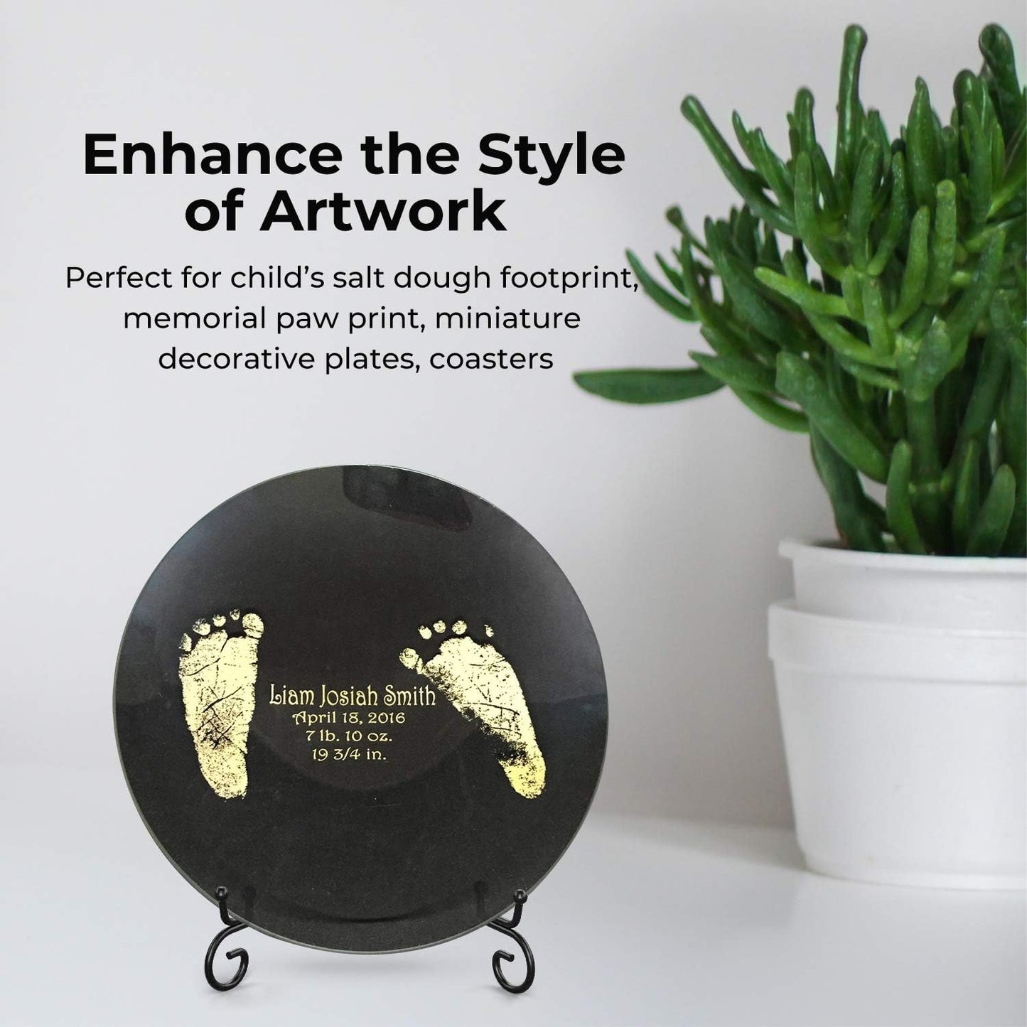 TR-LIFE Plate Stands for Display - 4 Inch Plate Holder Display Stand + Metal Easel Stand for Picture Frame, Decorative Plates, Book, Photo, Collectibles (2 Pack)