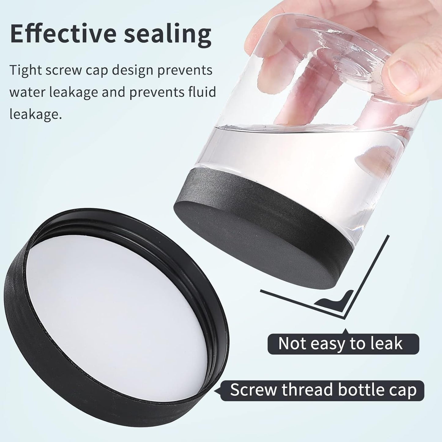 48PCS 8OZ Plastic Jars with Screw On Lids, Labels Refillable Empty Round Slime Containers for Storing Dry Food, Honey Jam, Cream, Butter, Lotion