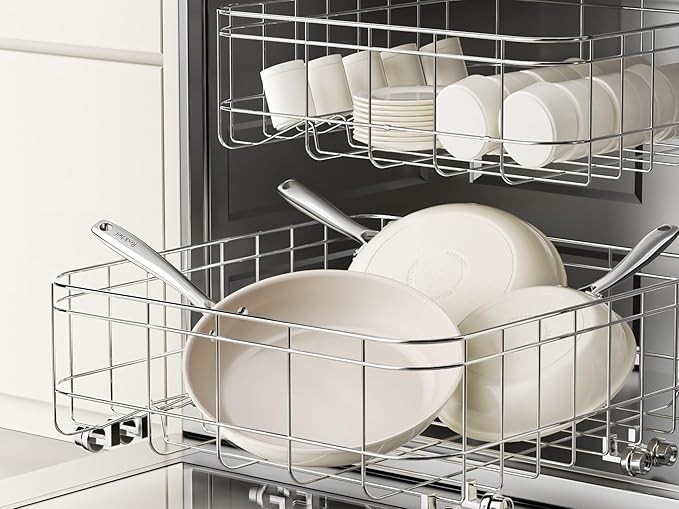 Redchef Nonstick Frying Pan Skillet, Ceramic Non-Stick Saute Pans, 11 inch Cooking Fry Pan with Stay Cool Handle, All Stovetops (Gas, Electric & Induction), Dishwasher/Oven Safe, PFAS-Free, Non Toxic