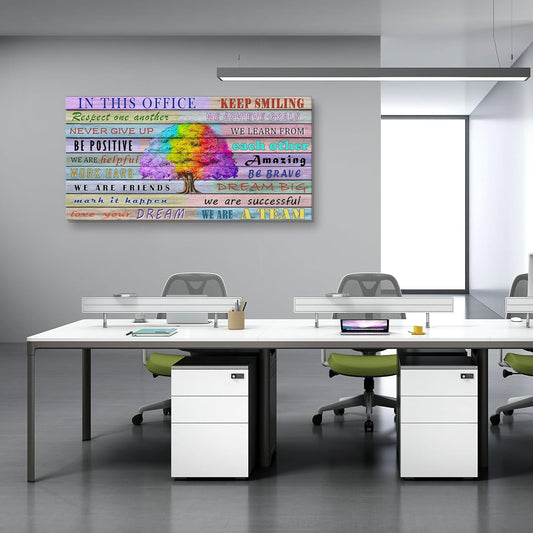 YYYYHPP YP2562 Inspirational Office Wall Art Mindset Quotes Canvas Prints Wall Art Poster Positive Quotes Wall Poster for Home Office Workplace Decor