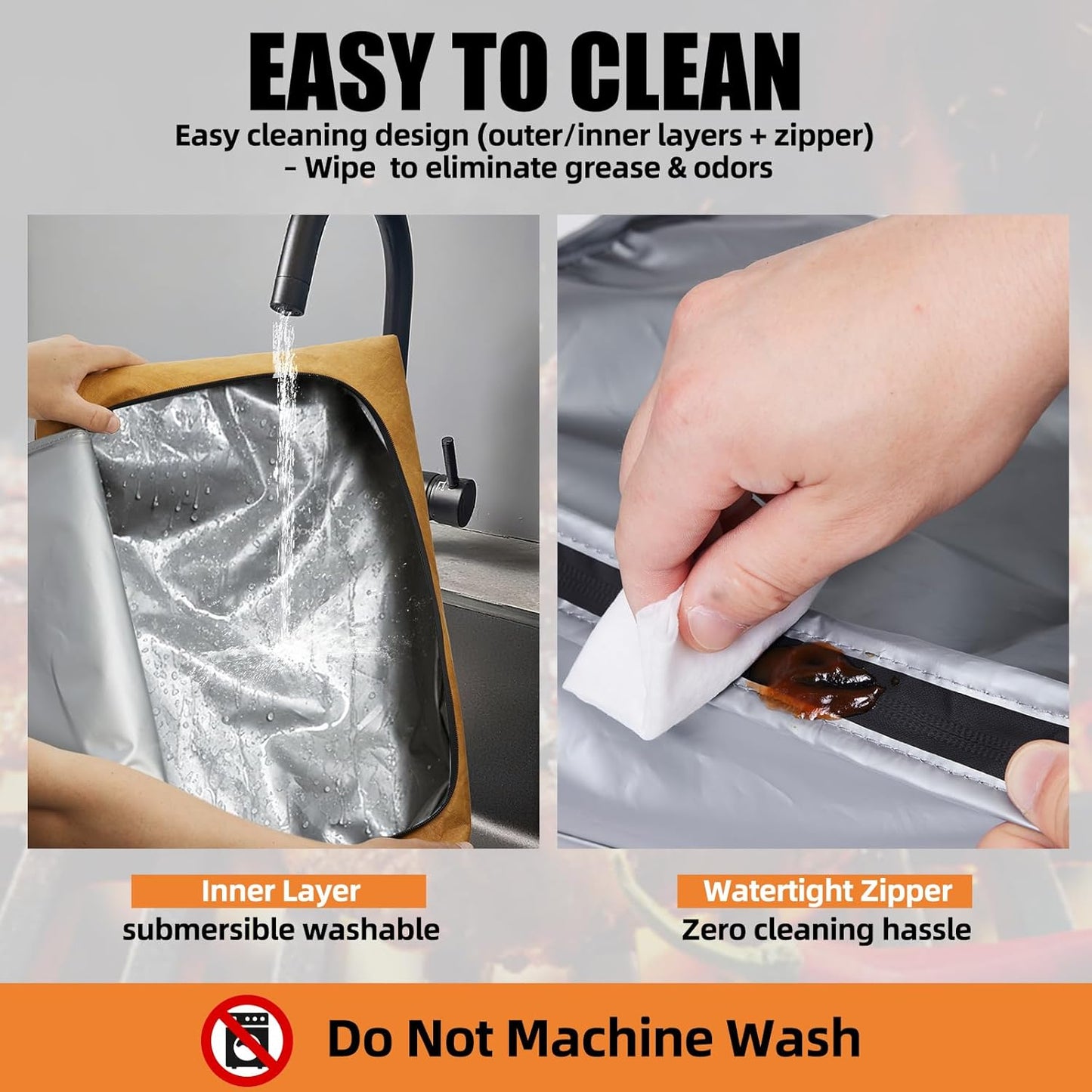 BBQ Blanket for Resting Meat, Leak-Proof & Reusable Insulated Meat Resting Bag, 270° Top Open Design for Large Briskets, Pork Shoulders, Steaks, Meat Smoking Accessories Gifts for Men, BBQ Lovers.