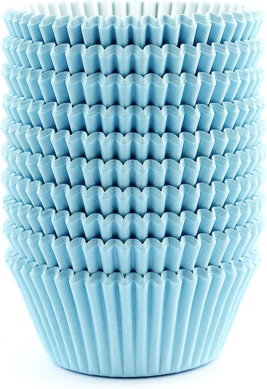 Eoonfirst Standard Size Baking Cups Valentine's Day Party Cupcake Liners 200 Pcs (Light Blue)