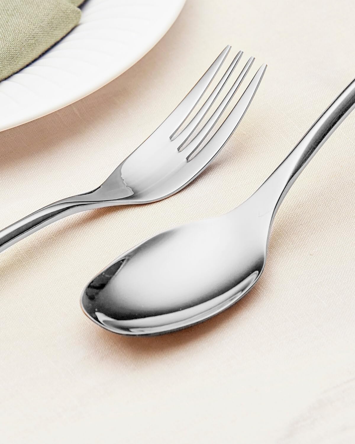Lemeya 20-Piece Silverware Set for 4,Modern 18/10 Stainless Steel Flatware Set,Luxury Cutlery Set,Unique Utensils Set for Restaurant,Spoons and Forks Set,Mirror Polished,Dishwasher Safe