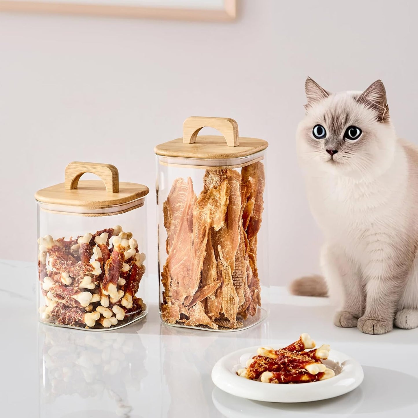 Sweejar 3 qt Glass Jars for Laundry Room Organization, 96 oz Laundry Pods Container, Glass Food Storage Jars with Airtight Lid, 1 Pack, Hand Lid