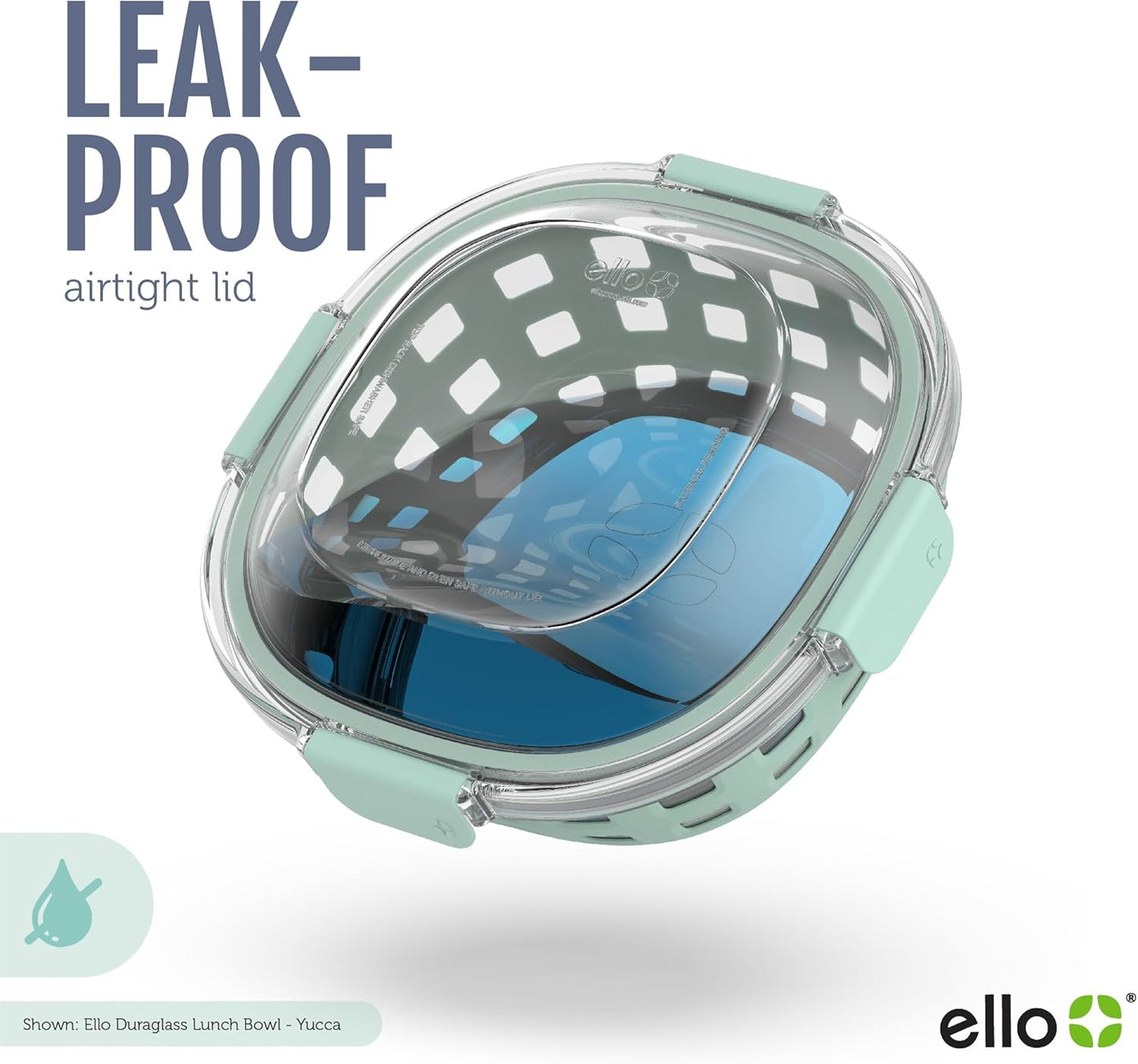 Ello Duraglass Meal Prep Lunch Bowl Container, 5 cup- Glass Food Storage Container with Silicone Sleeve and Airtight BPA-Free Plastic Lid, Dishwasher, Microwave, and Freezer Safe