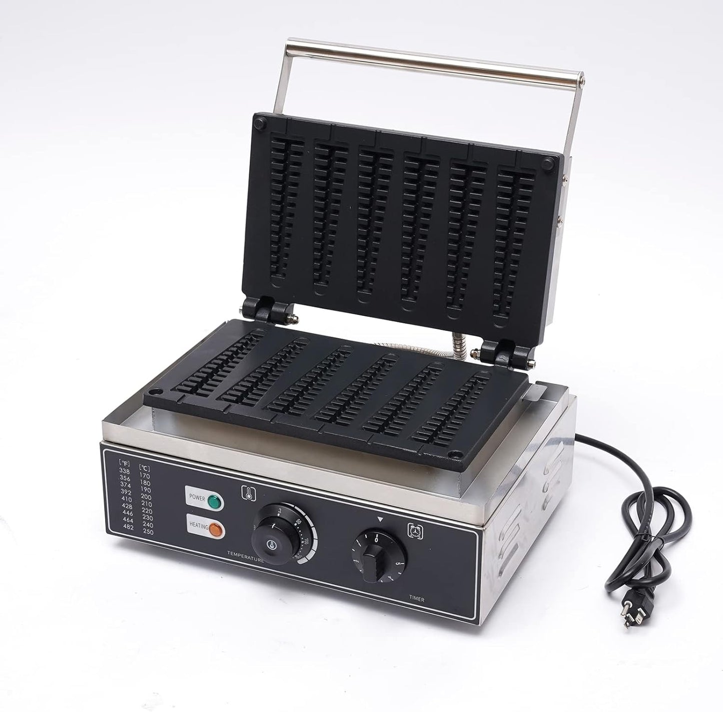 6PCS Electric Stick Waffle Pancake Maker,Non-stick Pancake Baker Machin,110v Rotated Muffin Maker Machine,Electric Muffin Maker Stainless Steel for Home Kitchen,control 50-300℃,1550w