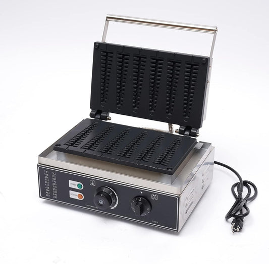 6PCS Electric Stick Waffle Pancake Maker,Non-stick Pancake Baker Machin,110v Rotated Muffin Maker Machine,Electric Muffin Maker Stainless Steel for Home Kitchen,control 50-300℃,1550w