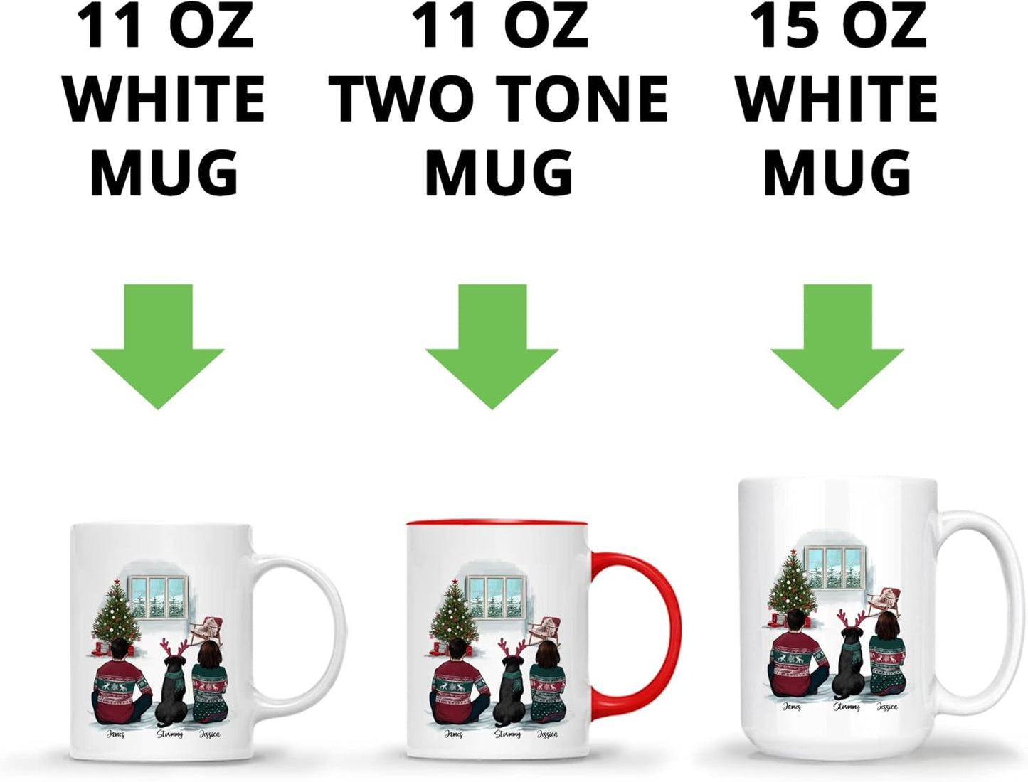 Gossby Personalized Dog Mug - Life is Better with a (Couple Dog) Customizable for Parents Christmas Vibe Mom, Dad Gift Names, Breeds (GBMUG146VAR315)