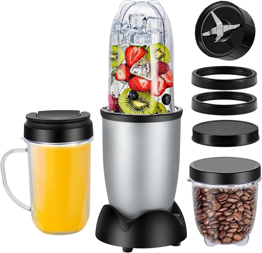 Panana Personal Drink Mixer Blender, Portable Blender for-Smoothies 18 Oz, Shakes, Food Prep, and Frozen Blending, Includes Blending Blade, Drink Lids and Extra 2 Cups
