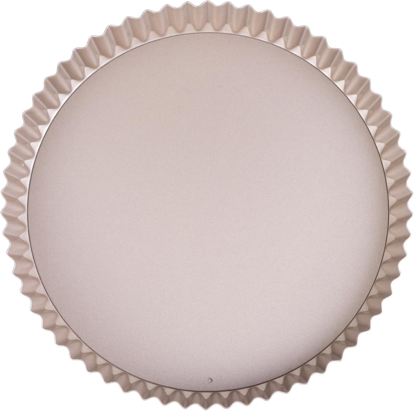 9-Inch Round Tart Pan with Loose Removable Bottom, Non-Stick Carbon Steel Quiche Pan for Oven Baking (Champagne Gold)
