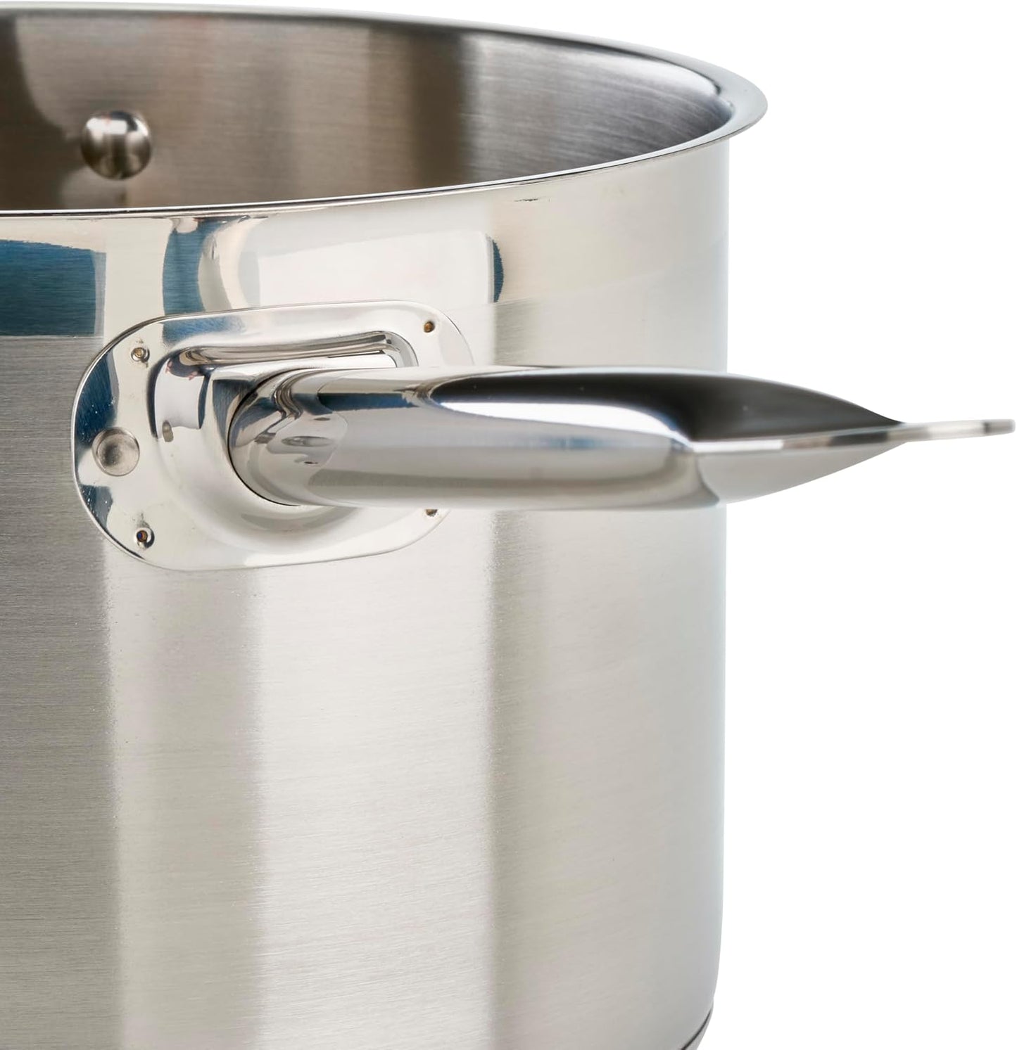 Winco Heavy-Duty Stainless Steel Sauce Pan with Cover and Helper Handle, 7.5 Quart