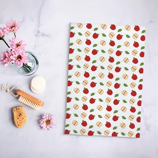 Apple Decor Kitchen Towel, Apple Hand Towel Dish Towel for Kitchen Bathroom Decor, Fruit Lover Gifts, 16x24 Inches