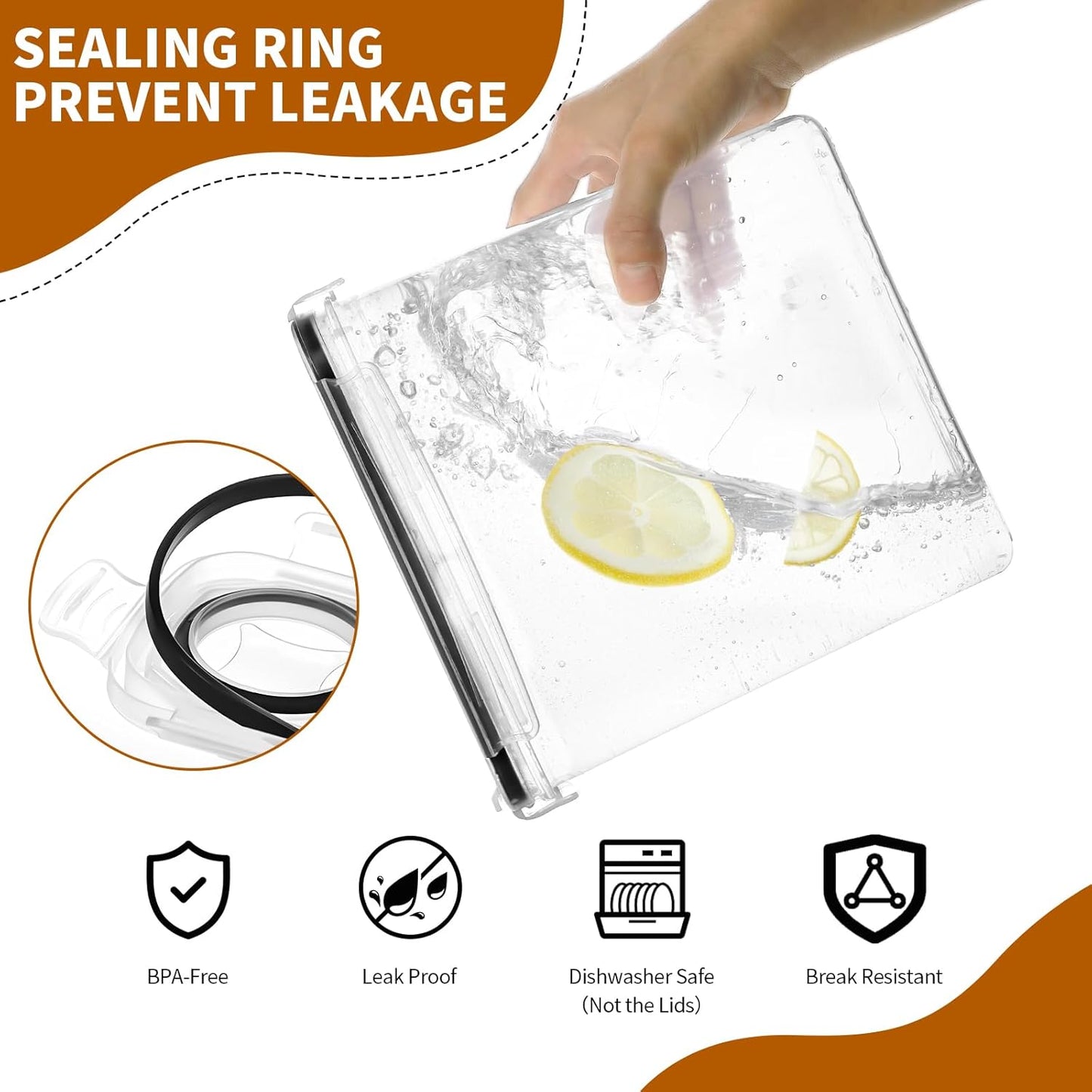 Cereal Containers Storage Set (4L / 135.2oz), 8PCS Airtight Food Storage Containers with Lids, Cereal Dispensers for Kitchen Pantry Organization and Storage with Pour Spout, 20 Labels, Marker