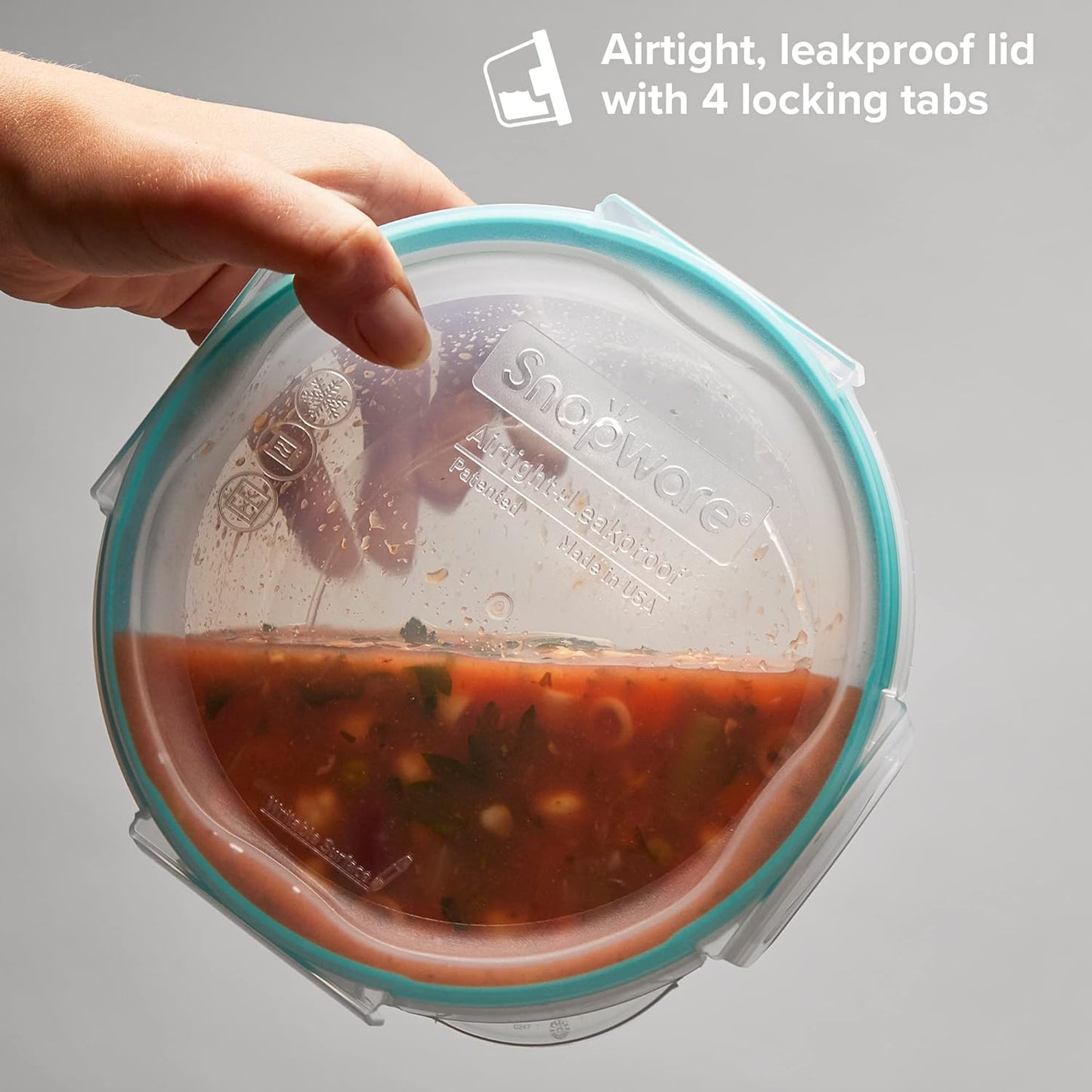 Snapware Total Solutions (14-Pack, Mixed Sizes) Plastic Food Storage Containers Set, Airtight & Leakproof Locking BPA-Free Lids, Freezer Dishwasher Microwave Safe