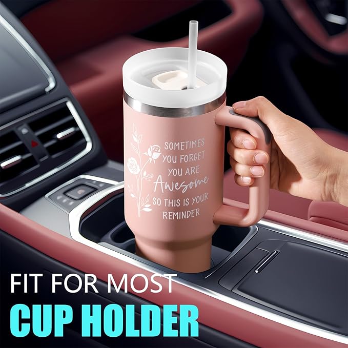 Birthday Gifts for Women Friendship, 40 OZ Tumbler Christmas Inspirational Gift for Women Unique Thank You Gifts for Mom Friend Sister Employee Coworker Teacher Nurse Awesome Gift, Insulated Cup