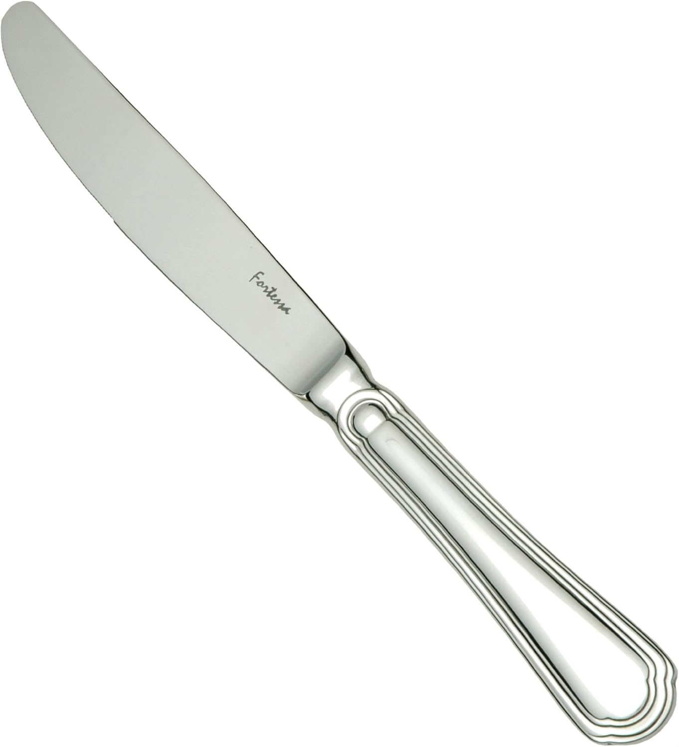 Fortessa Medici 18/10 Stainless Steel Flatware Solid Handle Dessert Knife, Set of 12