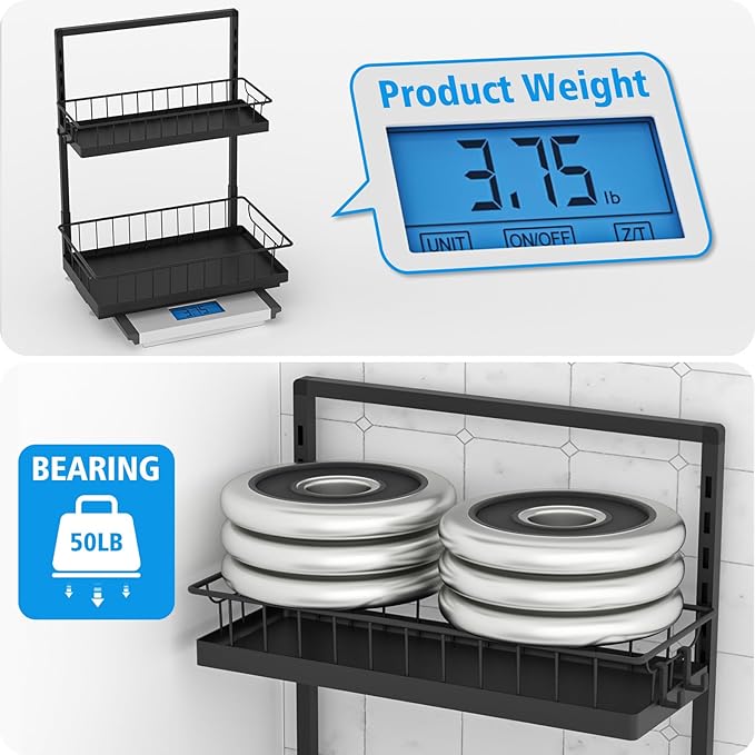 WOWBOX Under Sink Organizer 1 Pack, 2-Tier Cabinet Organizer for Kitchen, Bathroom, Slide Out Drawer Under Sink Organizers and Storage, Metal Organizing Rack for Pantry, Cabinet, Closet