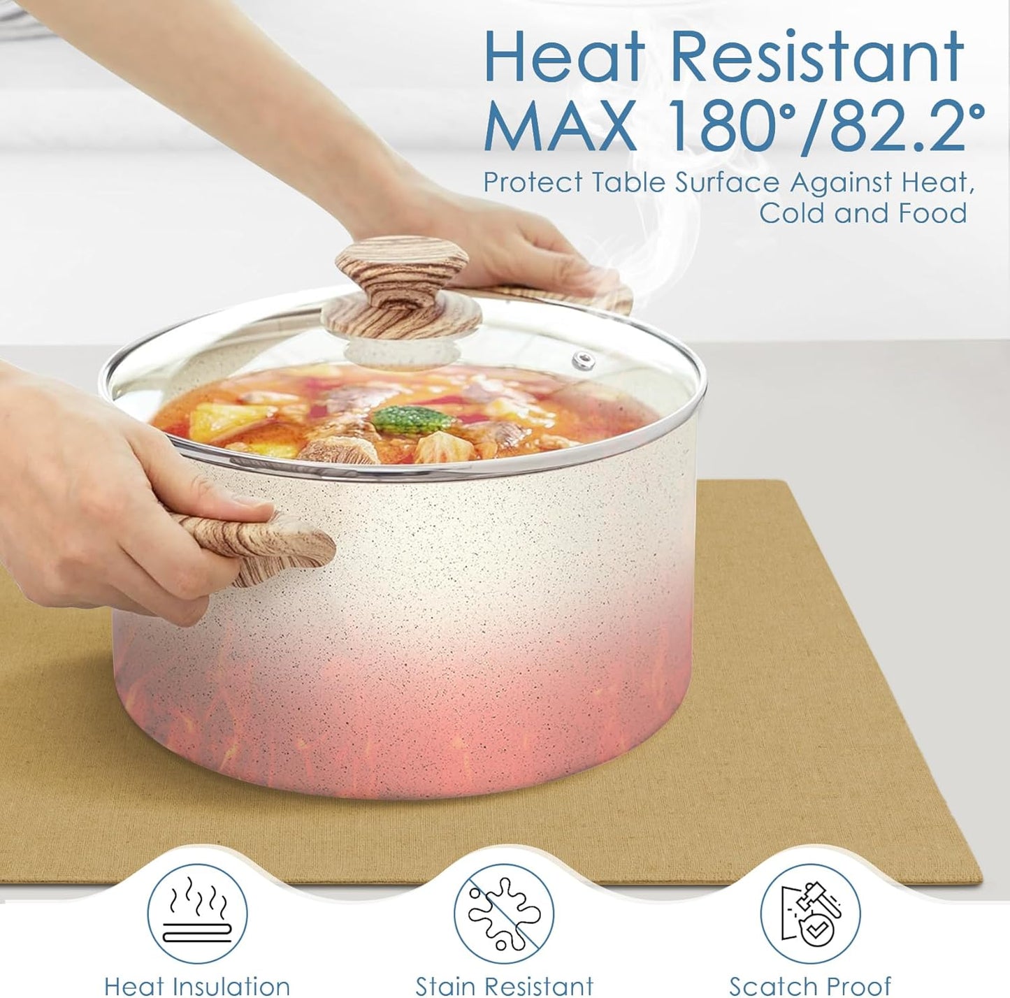 MANSPHIL Fall Pumpkin Placemats Set of 4 Thanksgiving Fabric Place Mats Autumn Harvest Table Decor - Farmhouse Table Mats for Dining Kitchen Washable Wrinkle Free 13x19 Inch Oeko Tex Placemat