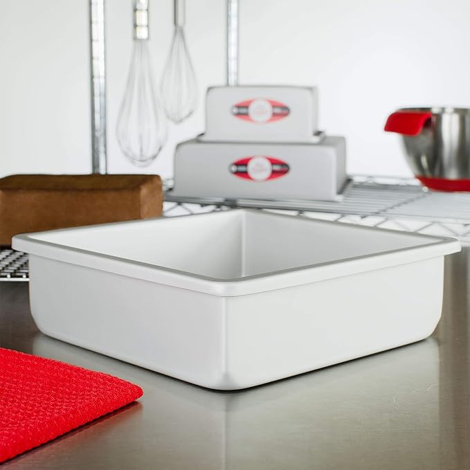 Fat Daddio's PSQ-993 Anodized Aluminum Square Cake Pan, 9 x 3 Inch