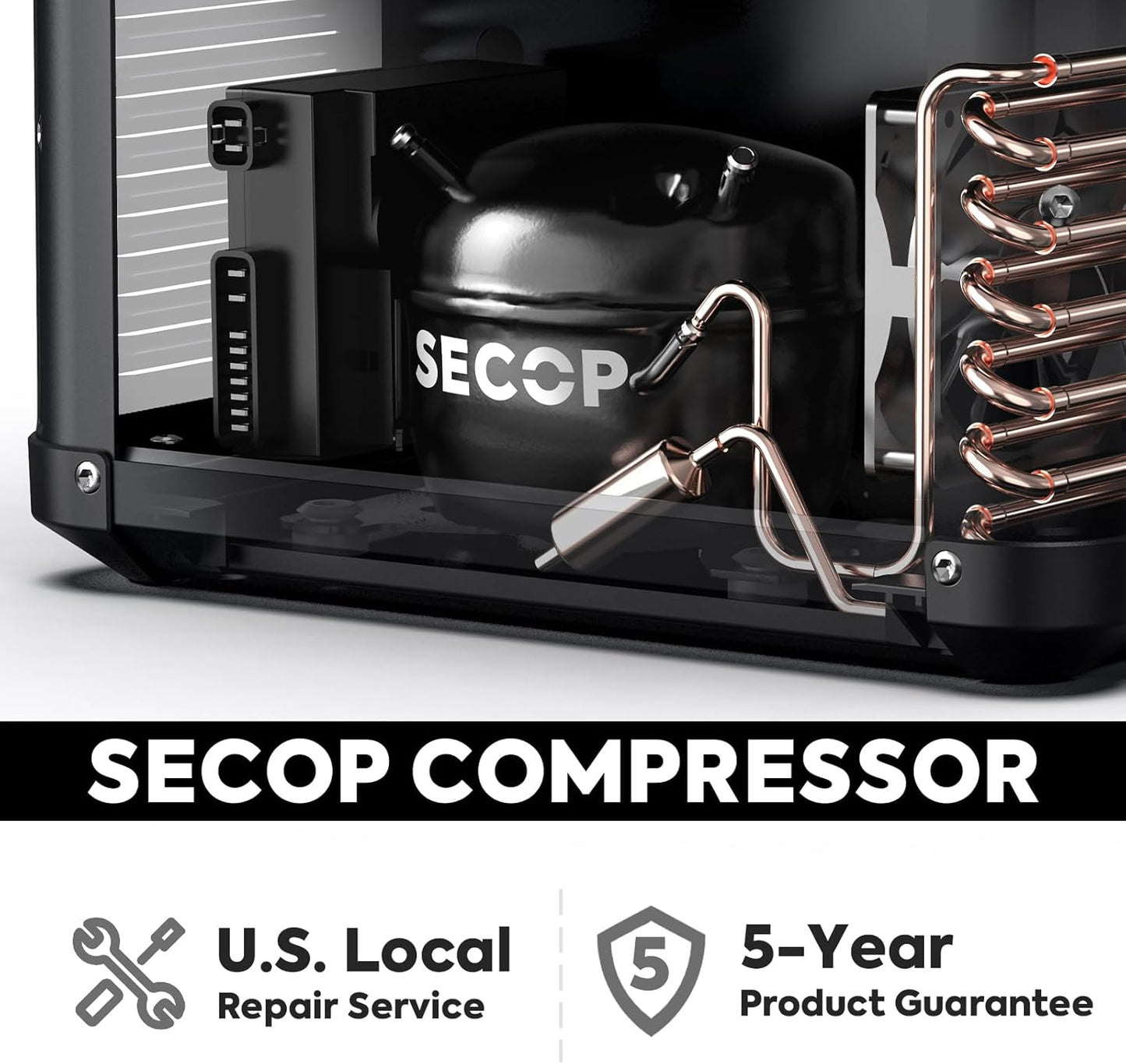 ICECO VL75 ProD 12V Refrigerator, Portable Freezer Fridge with AC/DC, 75L Dual Zone Car Fridge Powered by SECOP, 0℉ to 50℉, Electric Cooler for Car, Camping and Home Use [Olive Green Special Edition]