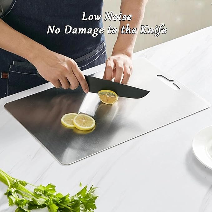 Katuchef Titanium Cutting Board, 2025 Pure Cut TitanIum Cutting Boards for Kitchen, Safe Durable Extra Large Cutting Board for Meat Fruit Vegetable (L: 13.35 * 9in)