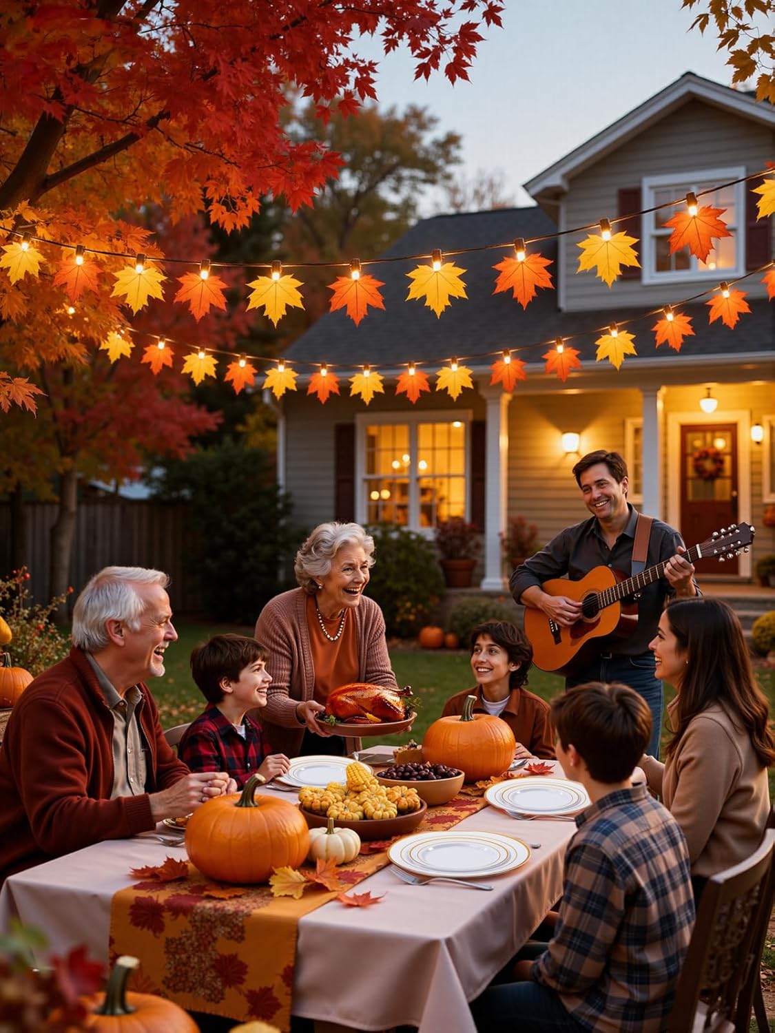 WDF 175PCS White and Gold Plastic Plates - Gold Plates Disposable - 25 Guest Thanksgiving Disposable Dinnerware Sets Include 50 Plate, 25 Cutlery, 25 Napkins and 25 Cups for Party/Thanksgiving/Wedding