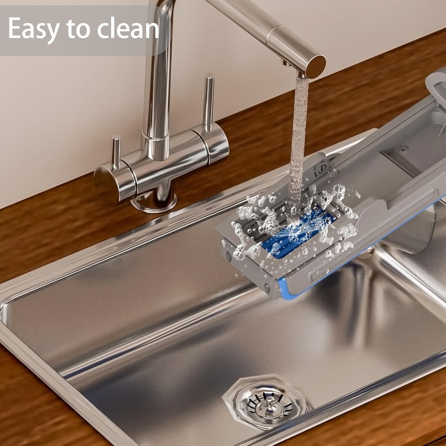 Gray Light Blue Mandoline Slicer - Potato & Vegetable Food Slicer and Chopper - Easy to Clean Kitchen Chopping Artifact