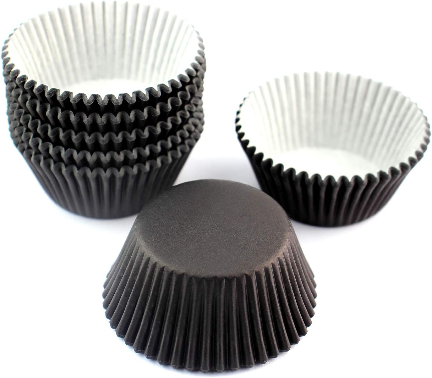 Eoonfirst Standard Size Baking Cups Halloween Day Cupcake Liners 200 Pcs (Black)