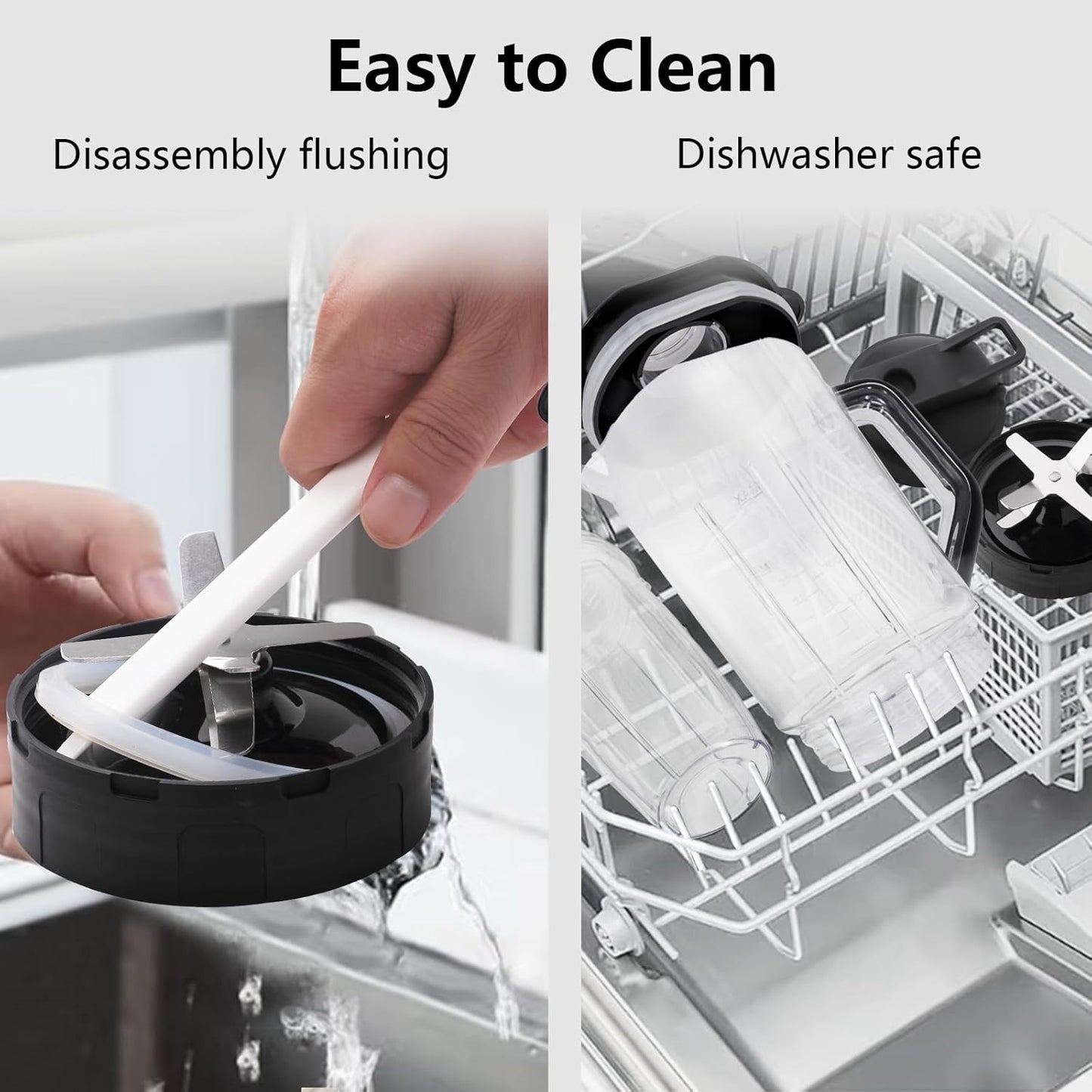 Liebe&Lecker Smoothie Blender, 1200W Blender for Smoothies, Smart Technology Blenders for kitchen Frozen Fruit, Personal Blenders with BPA Free 28-oz To-go Cup and 50-oz Jar