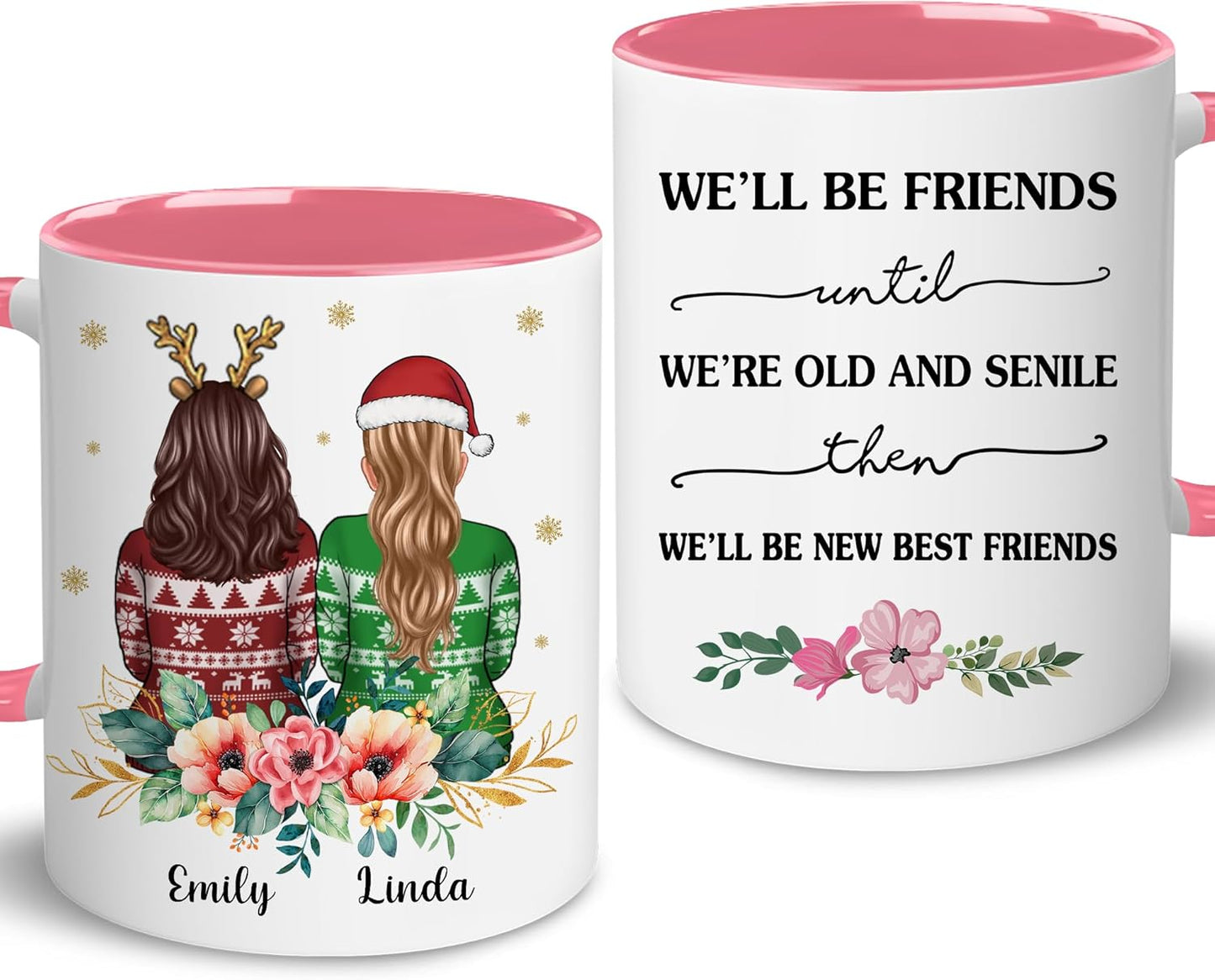 Personalized Bestie Mug - Christmas, Birthday Gifts For Best Friend, Bestie, Sister, BFF, Her - Long Distance, Friendship Gift For Women - Valentine Birthday Present To Her, Soul Sister