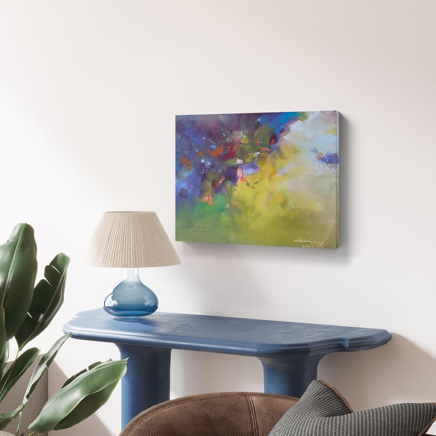 Gloliv Canvas Wall Art for Living Room – Abstract Wall Decor Painting, Artist-Authorized Reproduction Print – Modern Canvas Prints for Office, Bedroom, Bathroom & Kitchen Home Decor 16"X12"