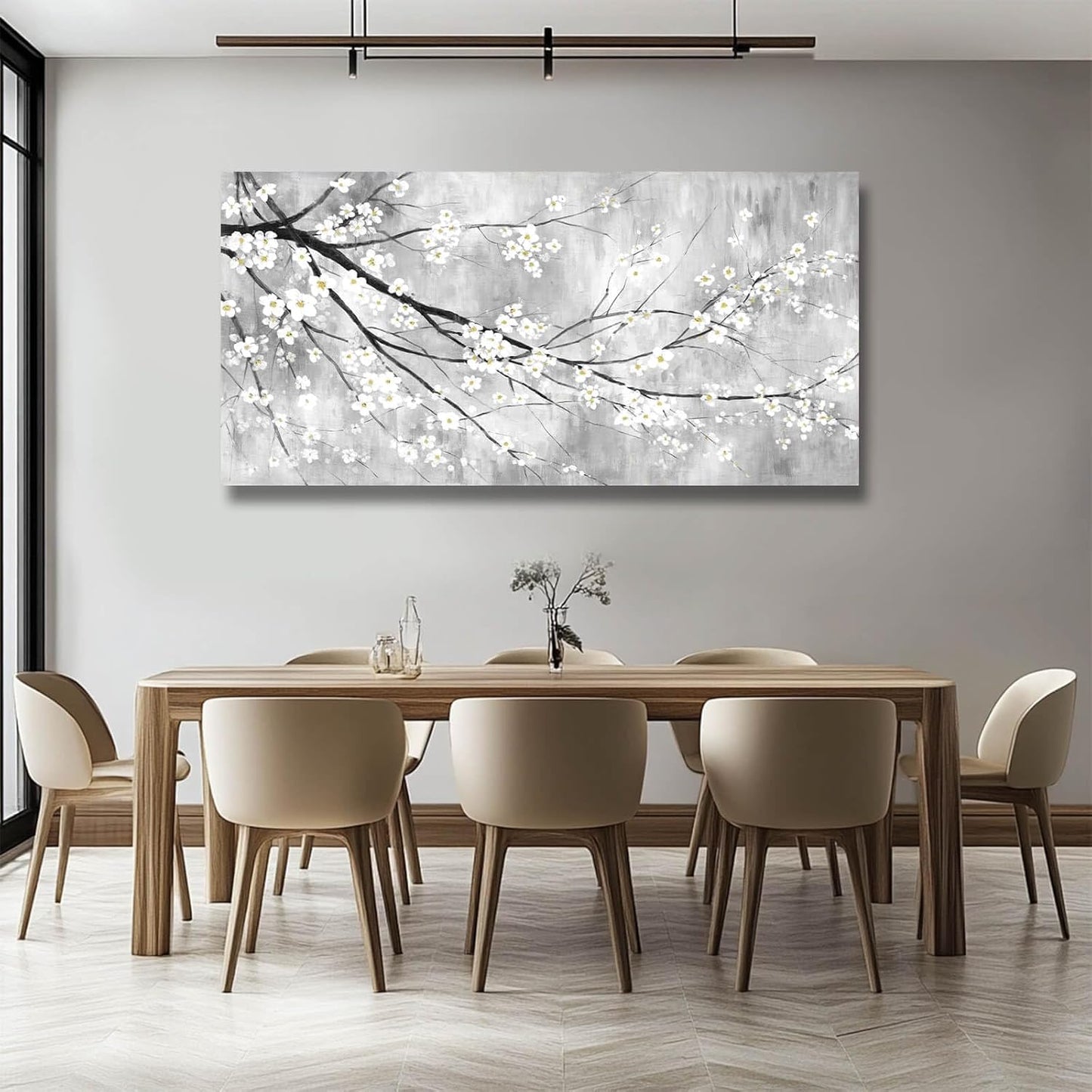 MLART99 Plum Blossom Decorative Floral Pictures Flower Prints Wall Art 24"x48" Botanical Poster for Bedroom Wall Decoration Living Room Pictures