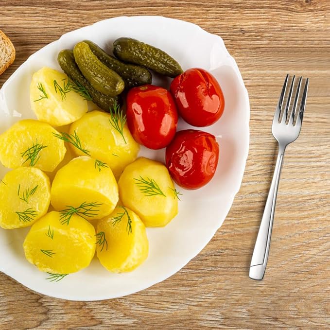 Sandmovie 30 Pieces Stainless Steel Flatware Set, Cutlery Set, Fork Knife Spoon Set, Service for 6 Persons