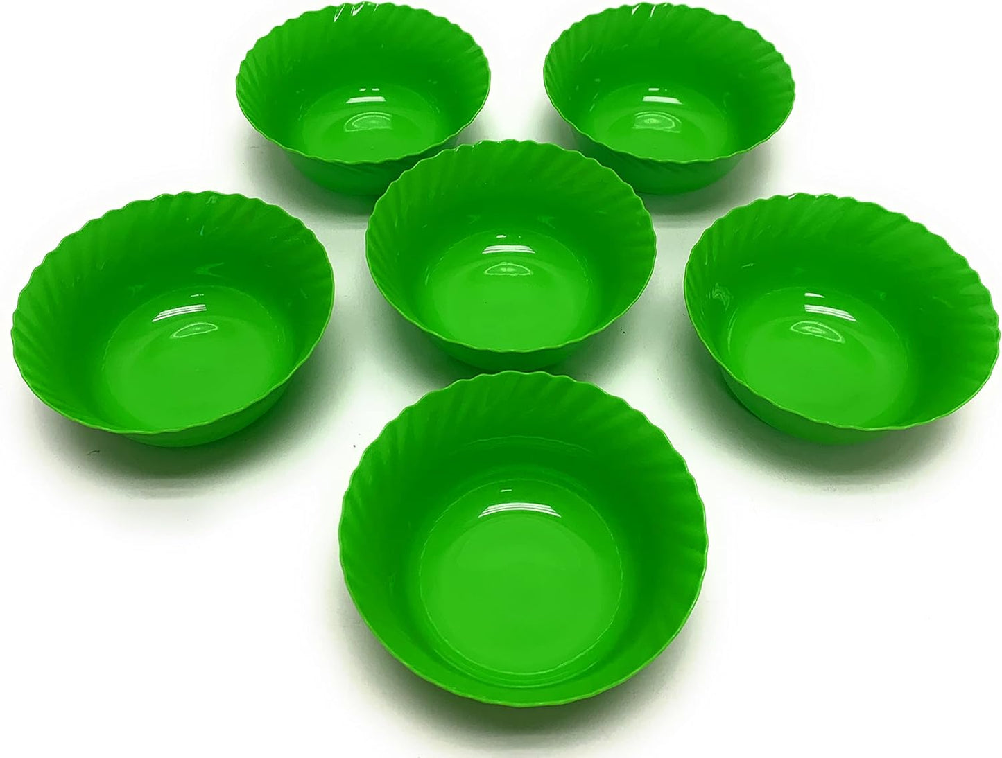 Mintra Home Curly Collection (5in Small Bowl - 6pk, Green)