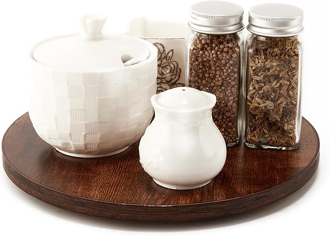 12-inch Lazy Susan Organizers, ACIAZAAZ Lazy Susan Turntable for Cabinet, Kitchen Turntable Storage for Table, Countertop, Pantry