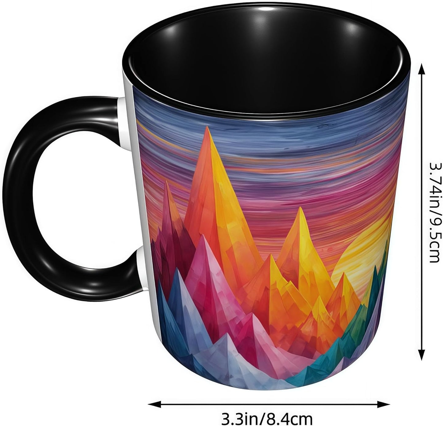 FyLybois Mountain Coffee Mug Ceramic Coffee Cup with Handle Microwave Safe for Home or Office Gifts for Women and Men