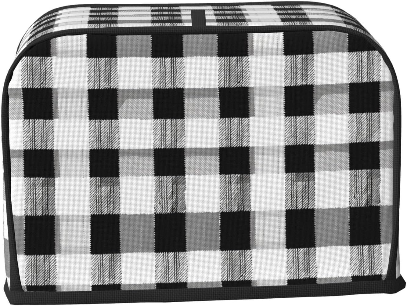 Toaster Cover 2 Slice Black White Plaid Kitchen Small Appliance Covers with Pockets Dust and Fingerprint Protection