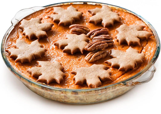 ZYER Small Pie Plate Easy Grab for 1~2, 18.8oz Glass Pie Pan with Handles, Pie Baking Pan, Glass Pie Dish for Baking, 7.5 Inch