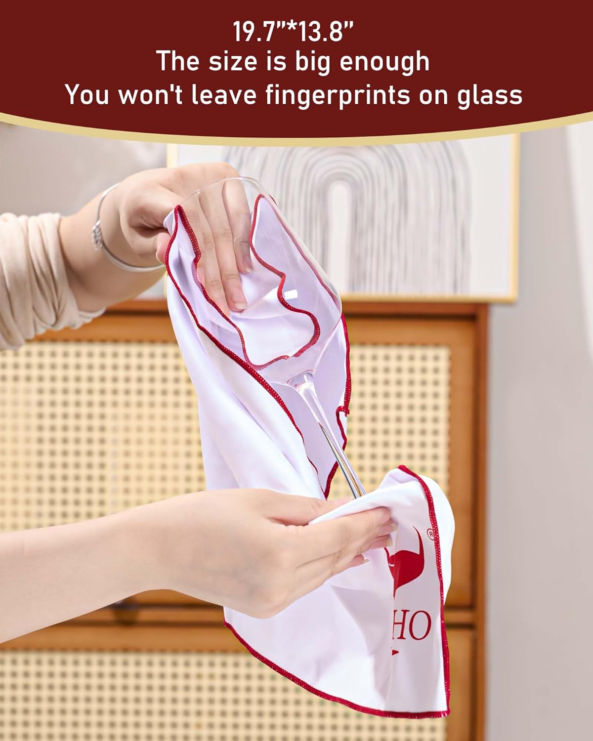 JBHO Polishing Cloth, Wine Glasses Polishing Cloths,No Lint, No Water Spots, No Fingerprints, Microfiber Cleaning Cloth for Glassware, Glasses, Sunglasses, Phone Screens, Watch, Jewelry, Metal, Window