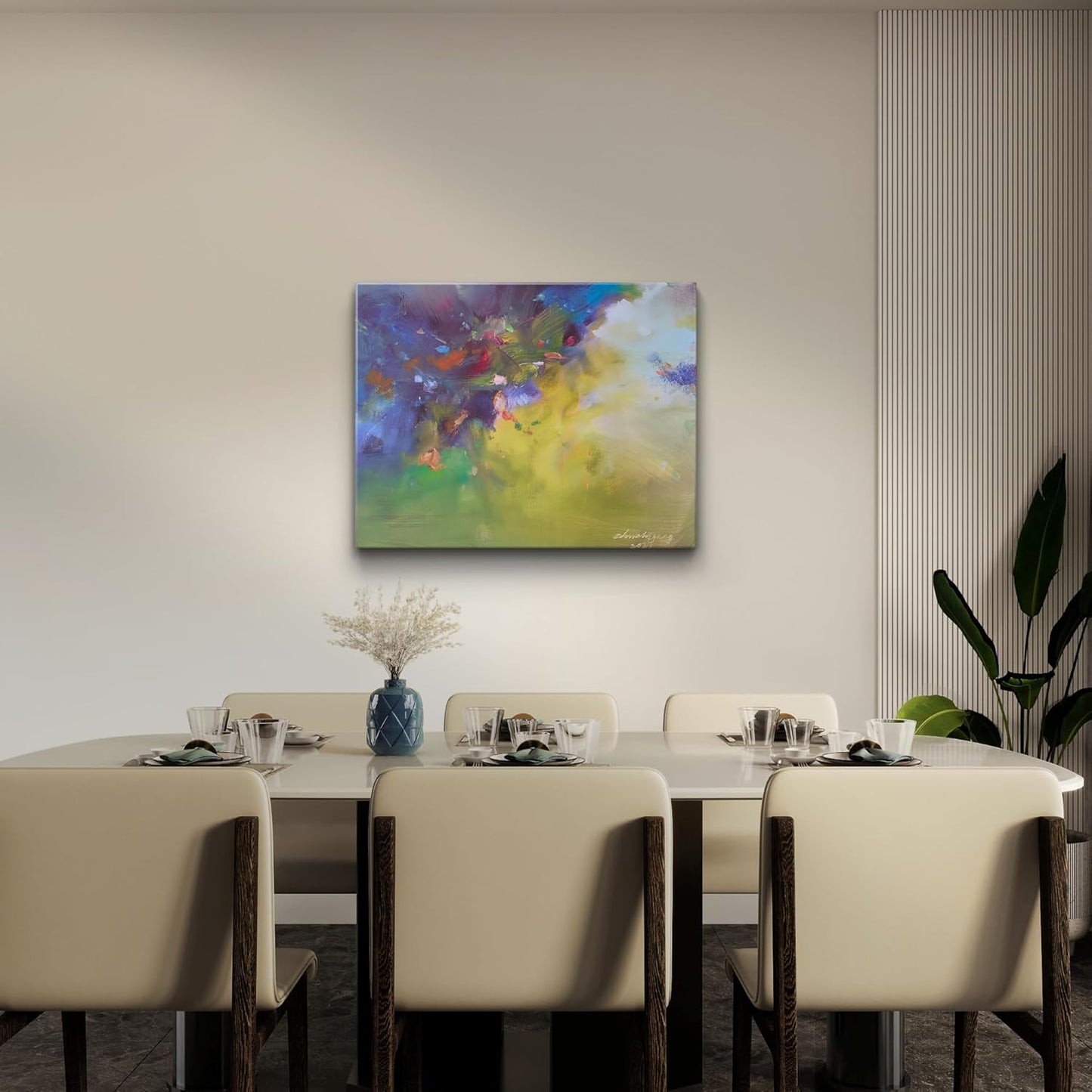 Gloliv Canvas Wall Art for Living Room – Abstract Wall Decor Painting, Artist-Authorized Reproduction Print – Modern Canvas Prints for Office, Bedroom, Bathroom & Kitchen Home Decor 23"x20"