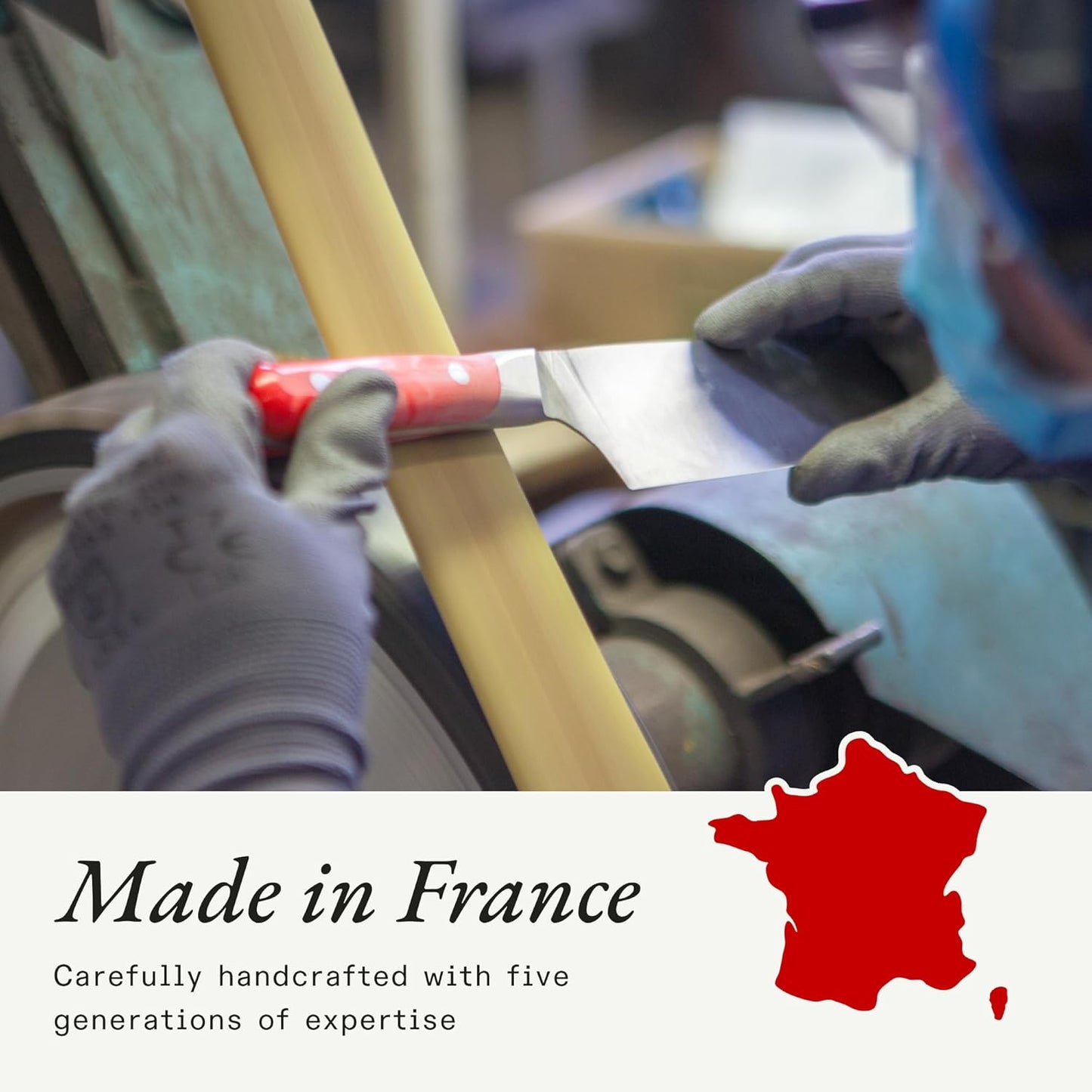 Made In Cookware - 4" Paring Knife France - Full Tang With Harbour Blue Handle